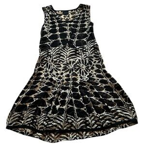 Anna Sui Black and Cream Sheer Dress - 2